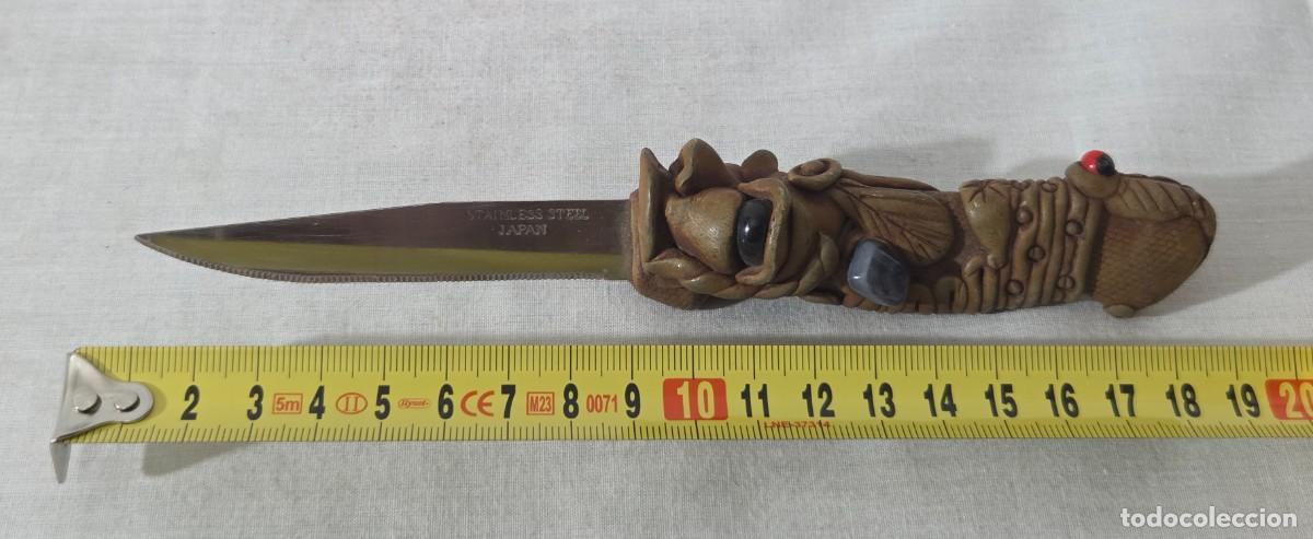 Antig&uuml;edades: Cuchillo japones en resina y agata - Foto 10