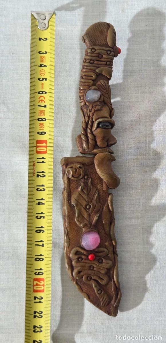 Antig&uuml;edades: Cuchillo japones en resina y agata - Foto 12