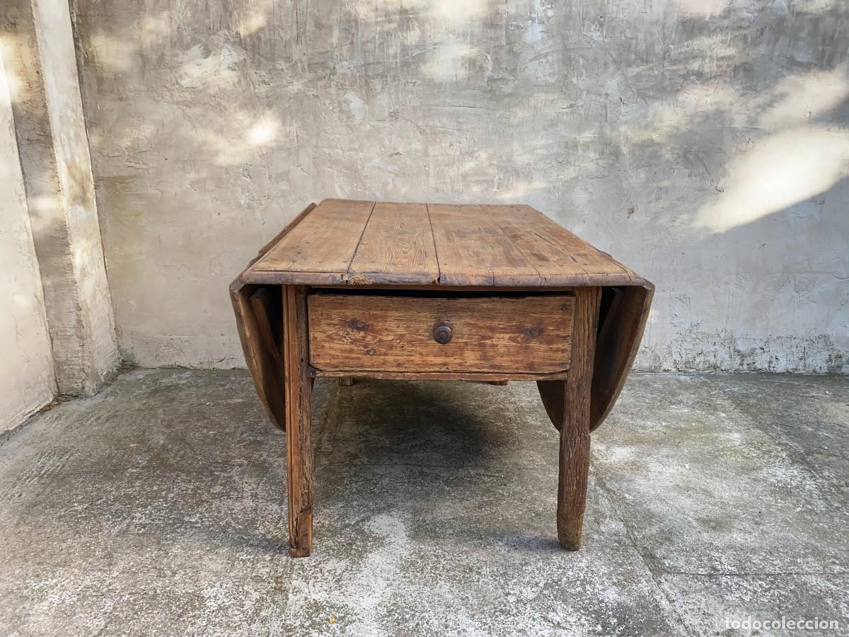 Antig&uuml;edades: Antigua Mesa Tocinera Alas - Foto 2