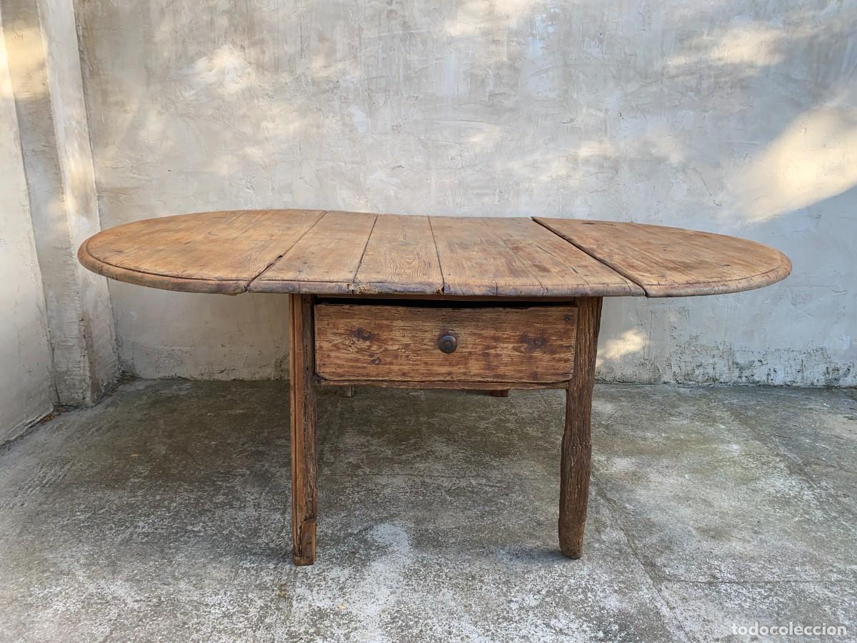Antig&uuml;edades: Antigua Mesa Tocinera Alas - Foto 4