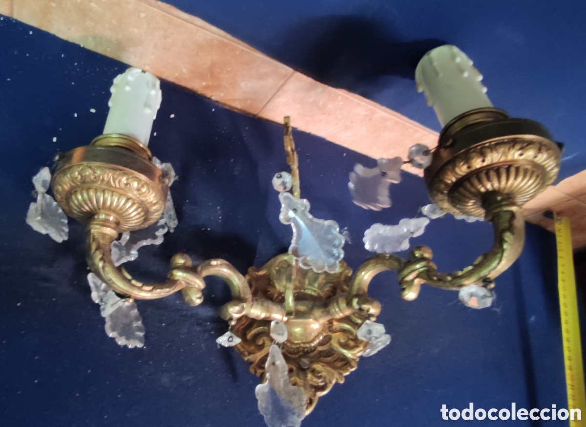 Antig&uuml;edades: Antiguo aplique de bronce - Foto 8