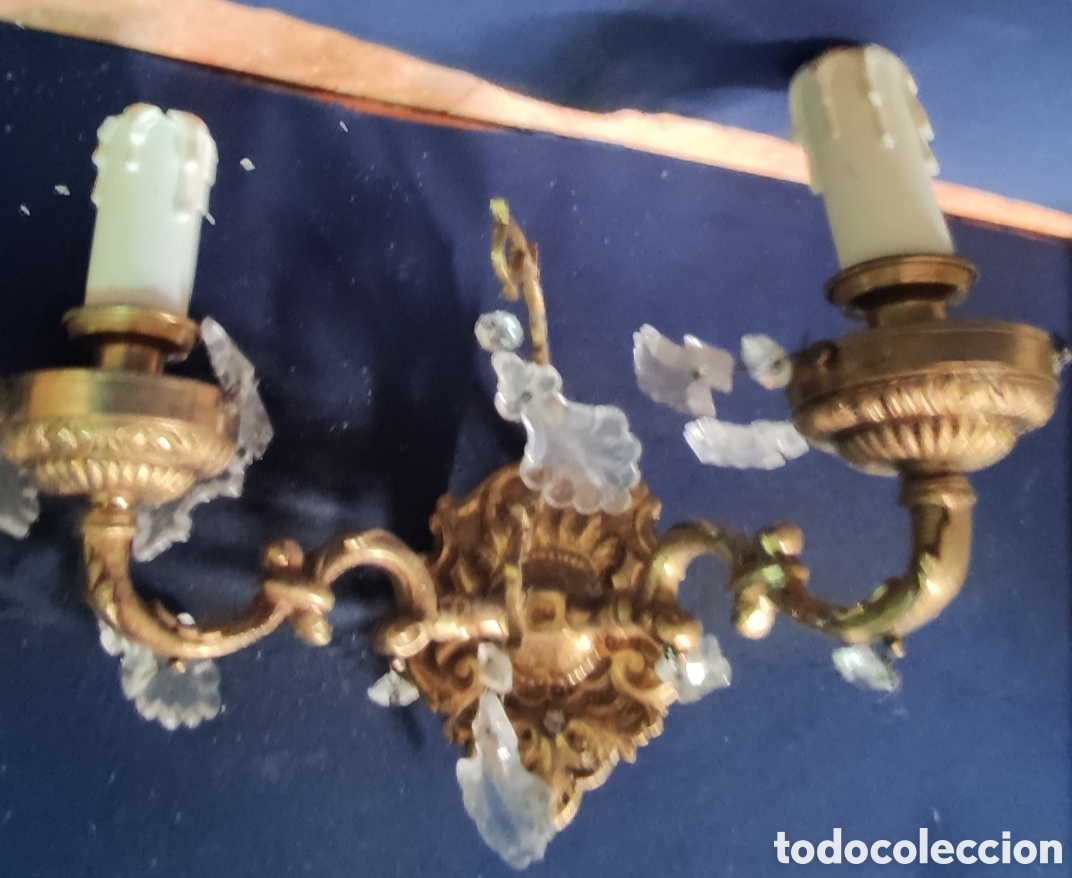 Antig&uuml;edades: Antiguo aplique de bronce - Foto 1