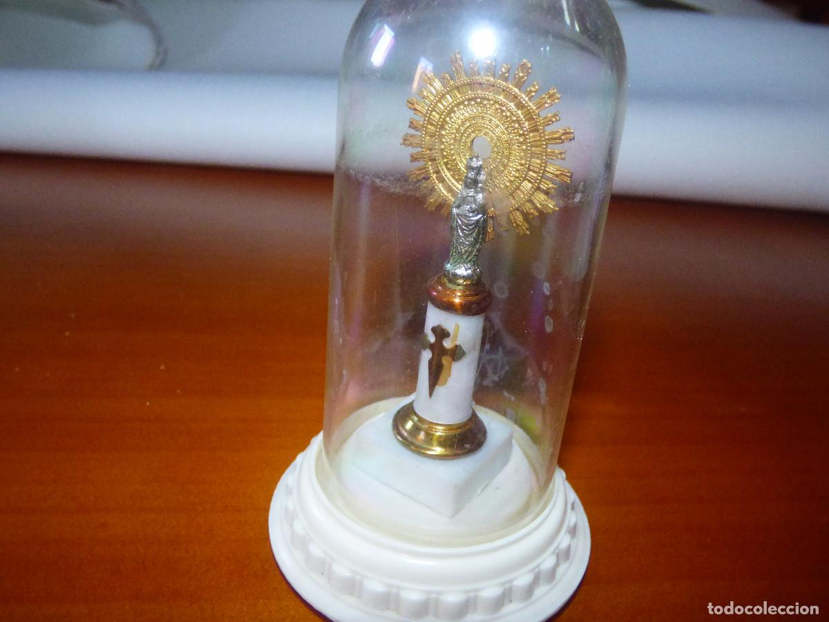 Antig&uuml;edades: Virgen del Pilar,con fanal. - Foto 3