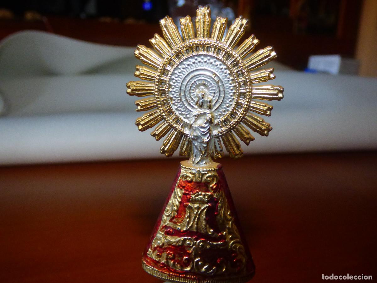 Antig&uuml;edades: Virgen del Pilar,con base de alabastro. - Foto 2