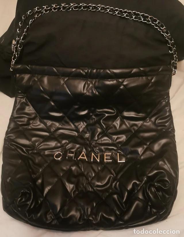Antig&uuml;edades: Bolso Chanel negro acolchado - Cadena - Foto 1