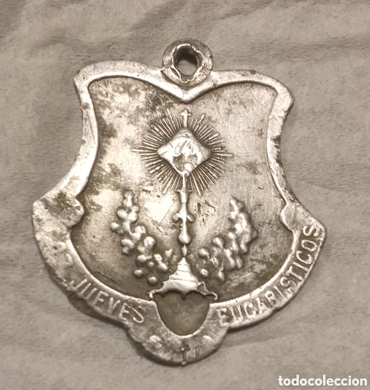 Antig&uuml;edades: MEDALLA GRANDE DE CALAMINA - Foto 2