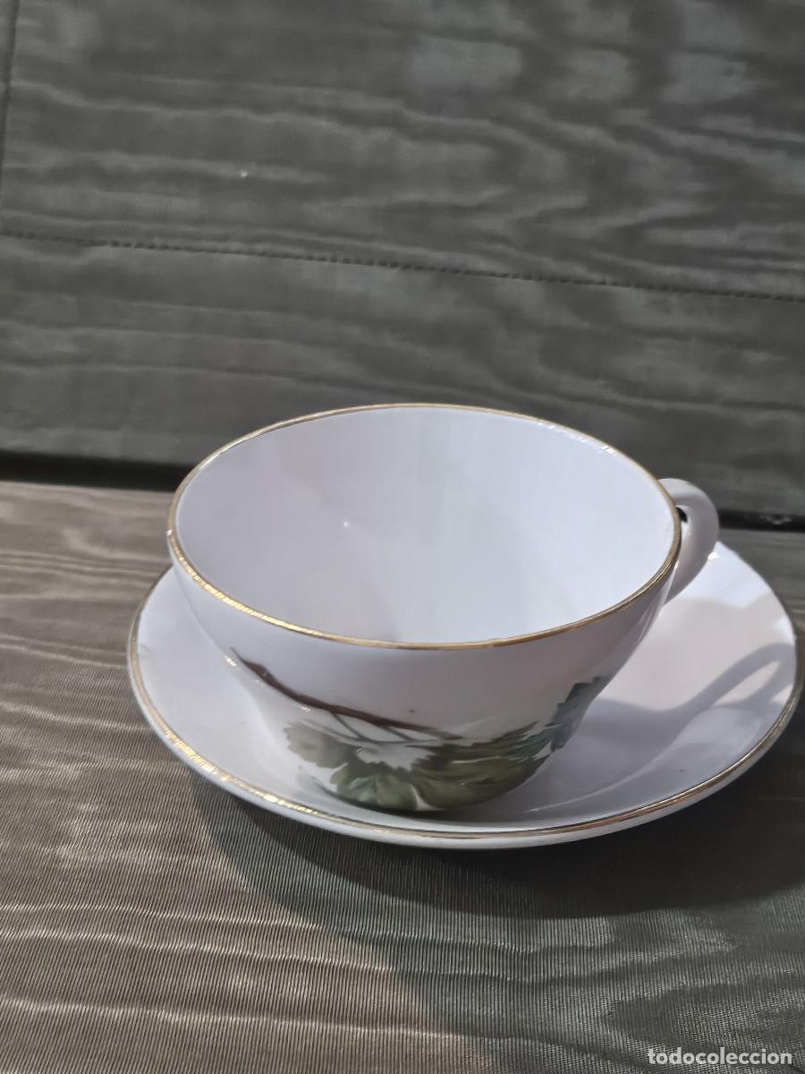 Antig&uuml;edades: taza y plato de ceramica - Foto 1