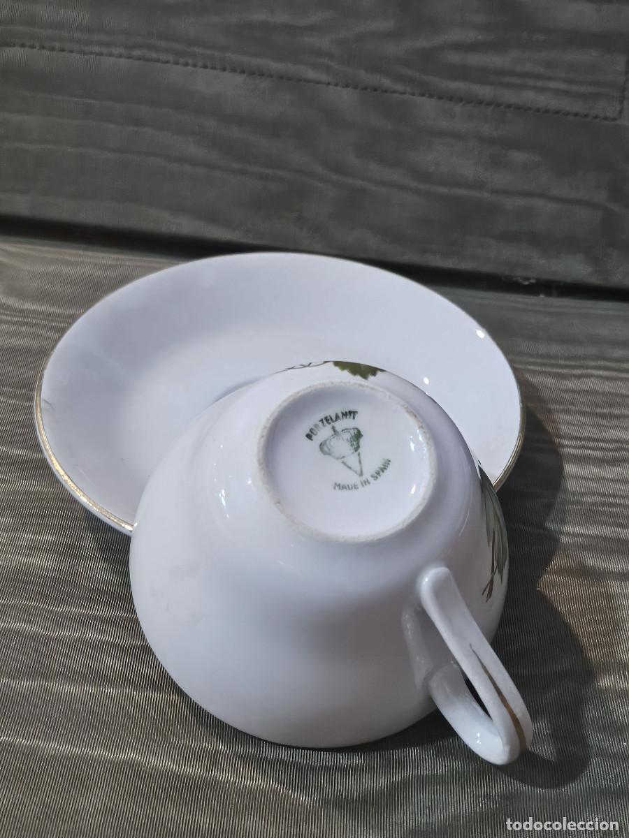 Antig&uuml;edades: taza y plato de ceramica - Foto 2