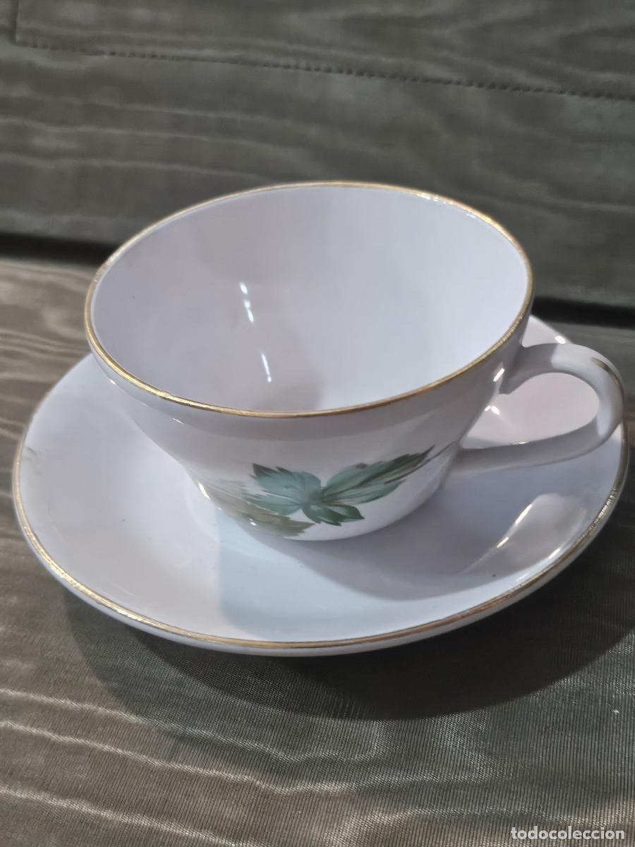 Antig&uuml;edades: taza y plato de ceramica - Foto 1