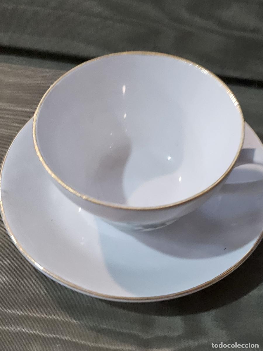 Antig&uuml;edades: taza y plato de ceramica - Foto 2