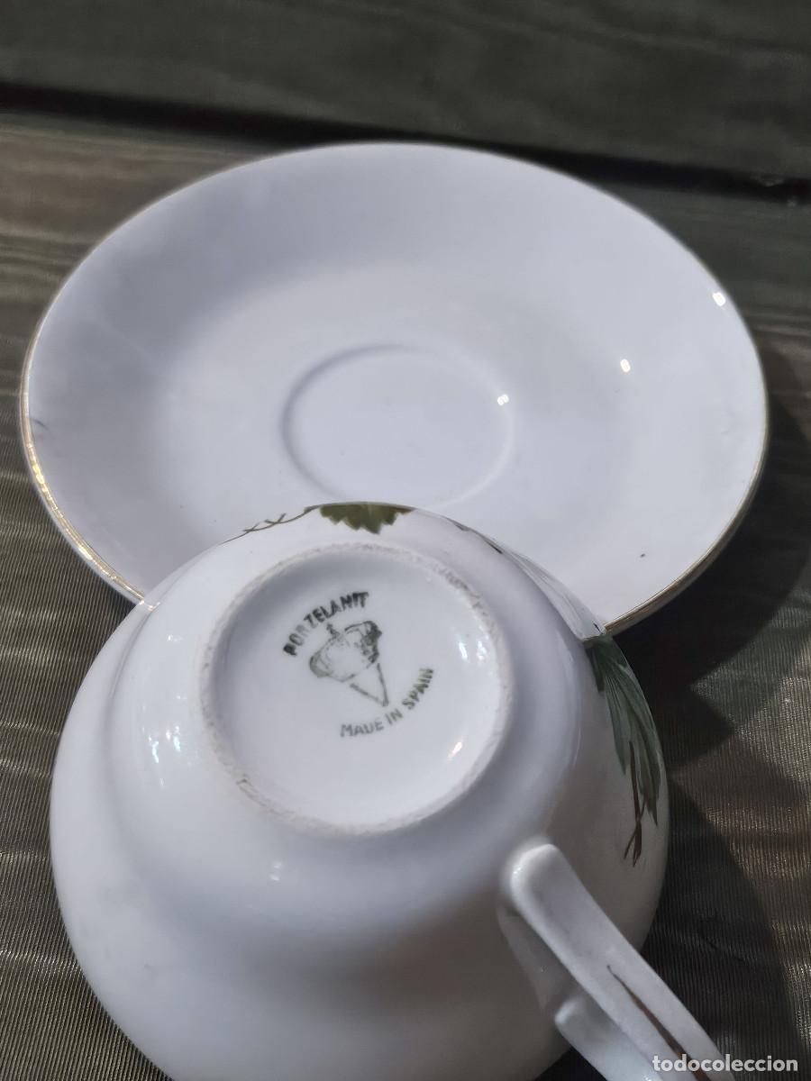 Antig&uuml;edades: taza y plato de ceramica - Foto 3