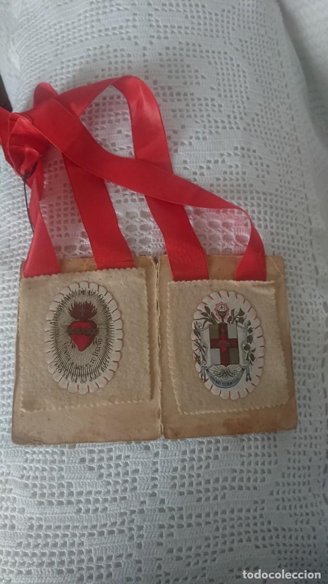 Antig&uuml;edades: Antiguo escapulario del apostolado de la oraci&oacute;n - Foto 3