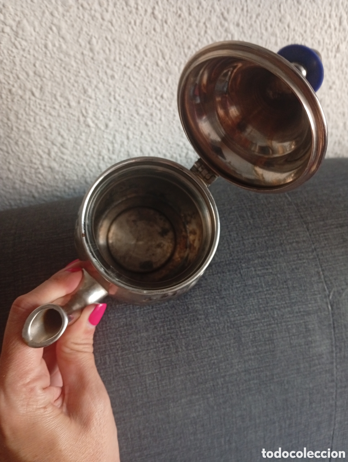 Antig&uuml;edades: TETERA ANTIGUA ARABE FATIMA PLATEADA - Foto 4