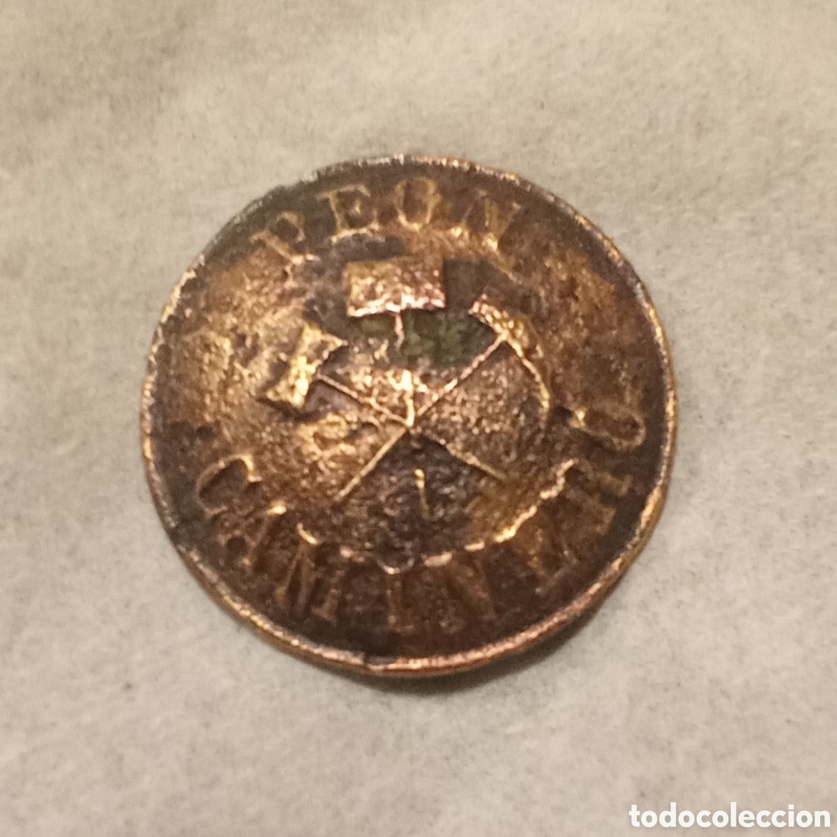 Antig&uuml;edades: BOT&Oacute;N ANTIGUO PE&Oacute;N CAMINERO - Foto 1
