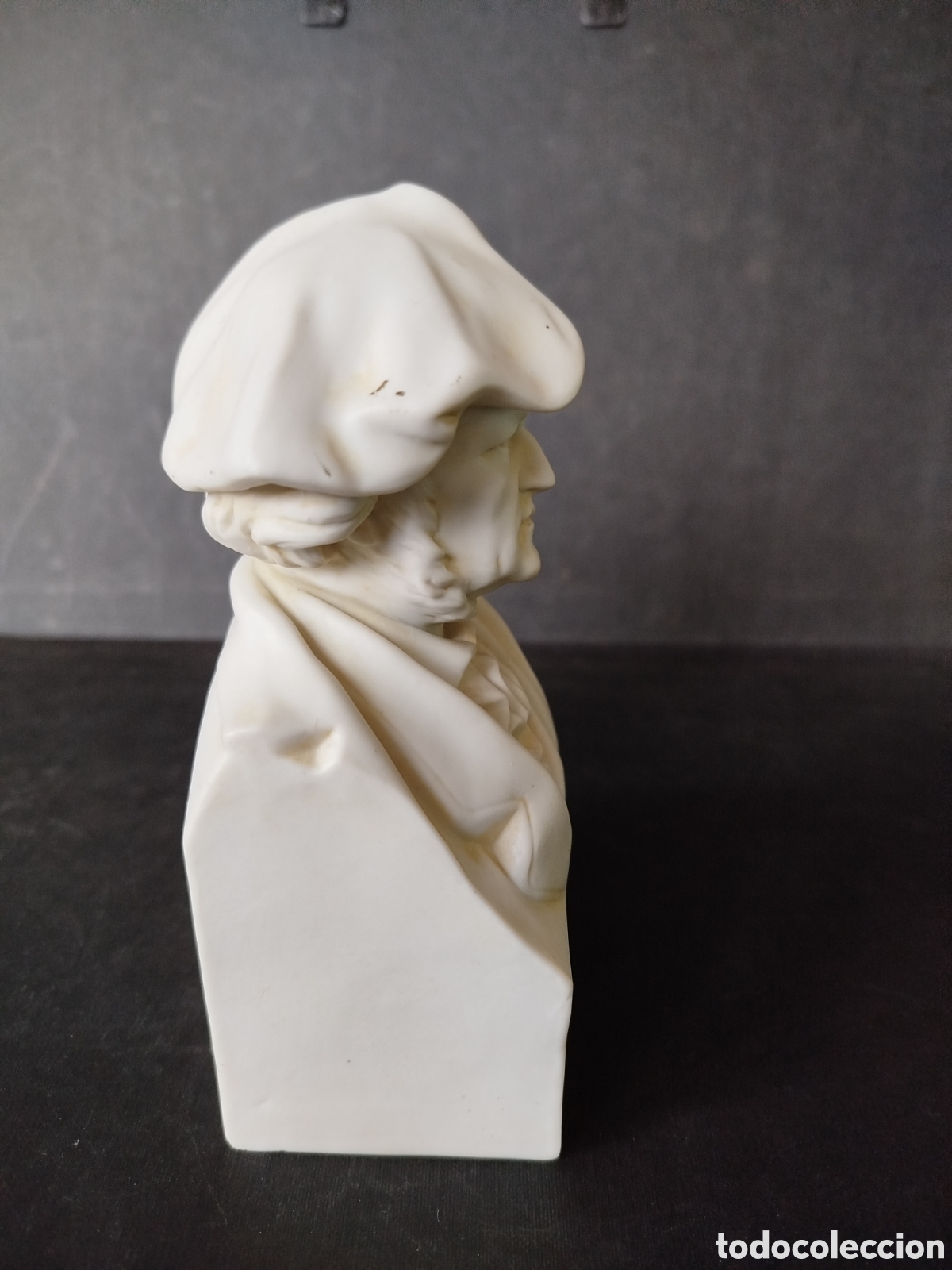 Antig&uuml;edades: ANTIGUO BUSTO DE WAGNER EN BISCUIT. - Foto 3