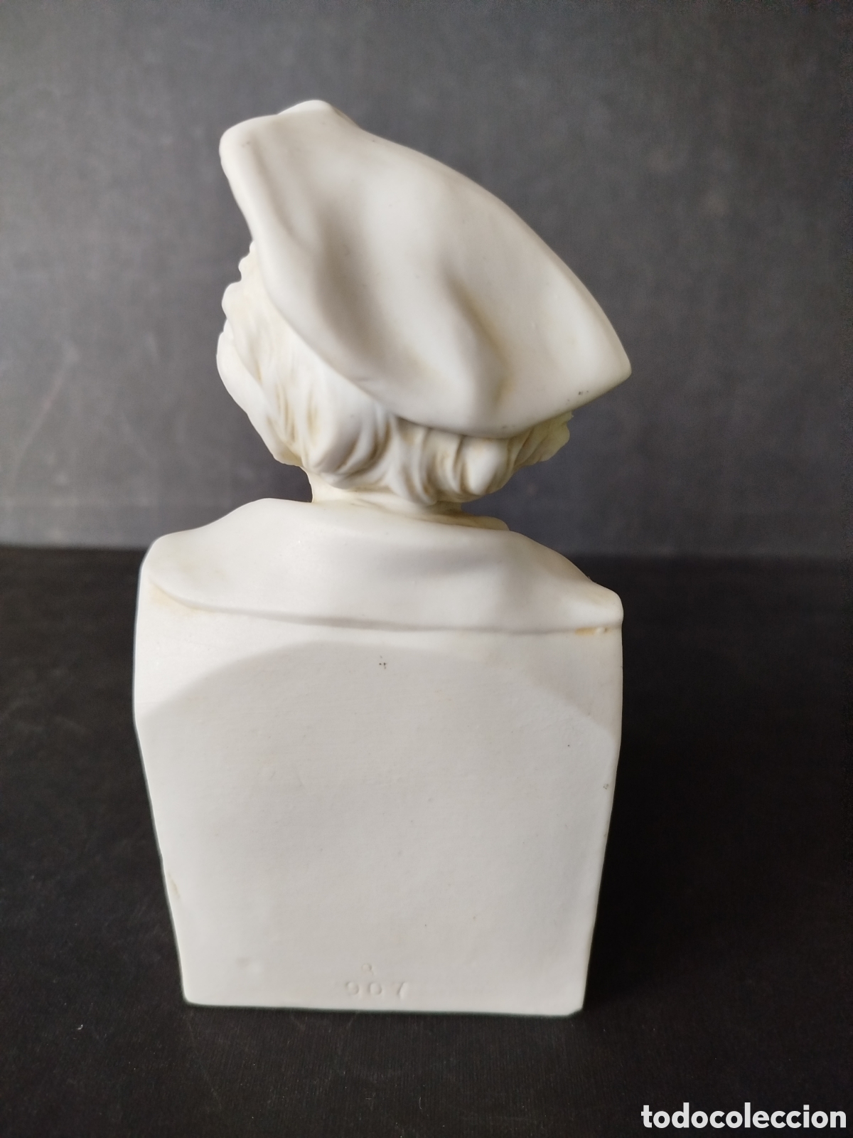 Antig&uuml;edades: ANTIGUO BUSTO DE WAGNER EN BISCUIT. - Foto 4