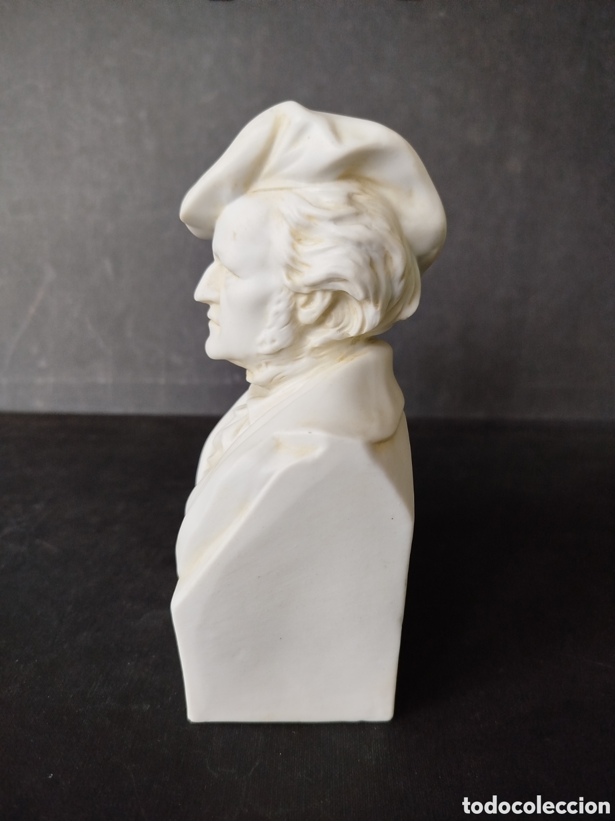 Antig&uuml;edades: ANTIGUO BUSTO DE WAGNER EN BISCUIT. - Foto 2