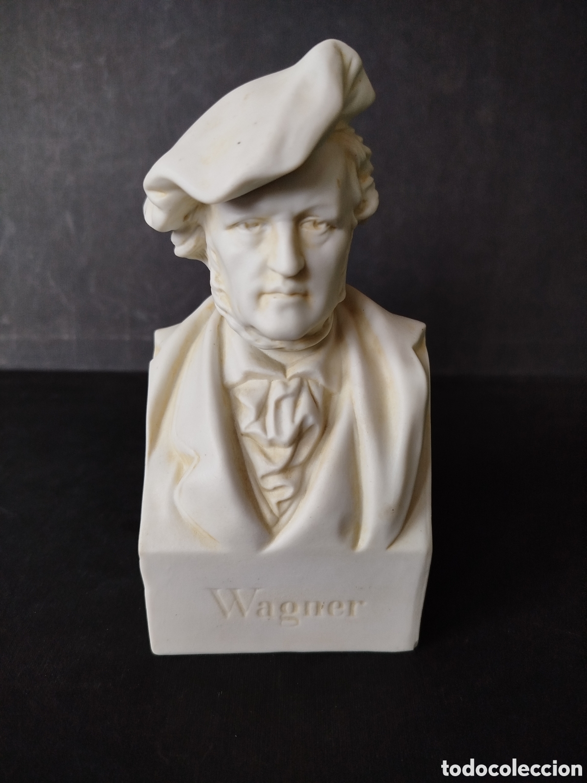 Antig&uuml;edades: ANTIGUO BUSTO DE WAGNER EN BISCUIT. - Foto 1