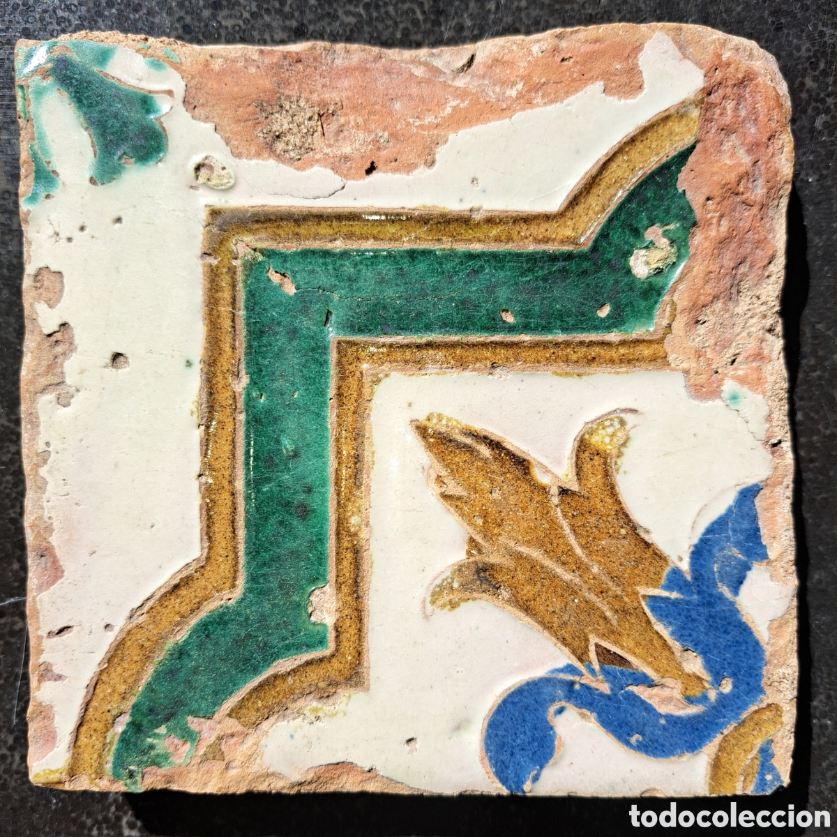 Antig&uuml;edades: Azulejo Siglo XVI. Muel. - Foto 2