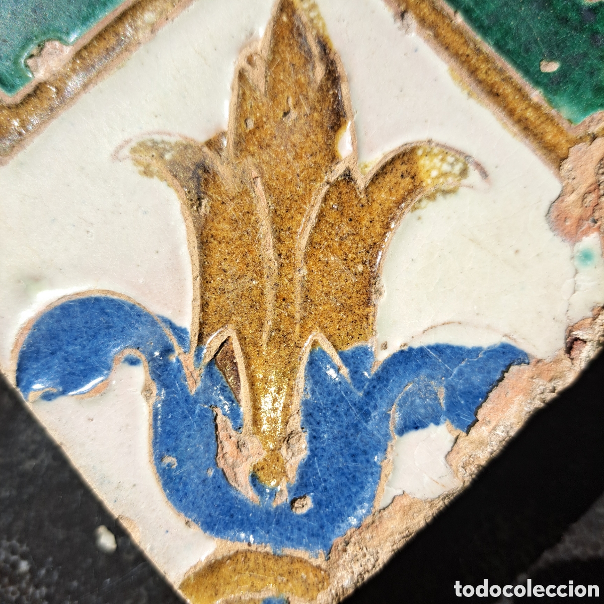 Antig&uuml;edades: Azulejo Siglo XVI. Muel. - Foto 5