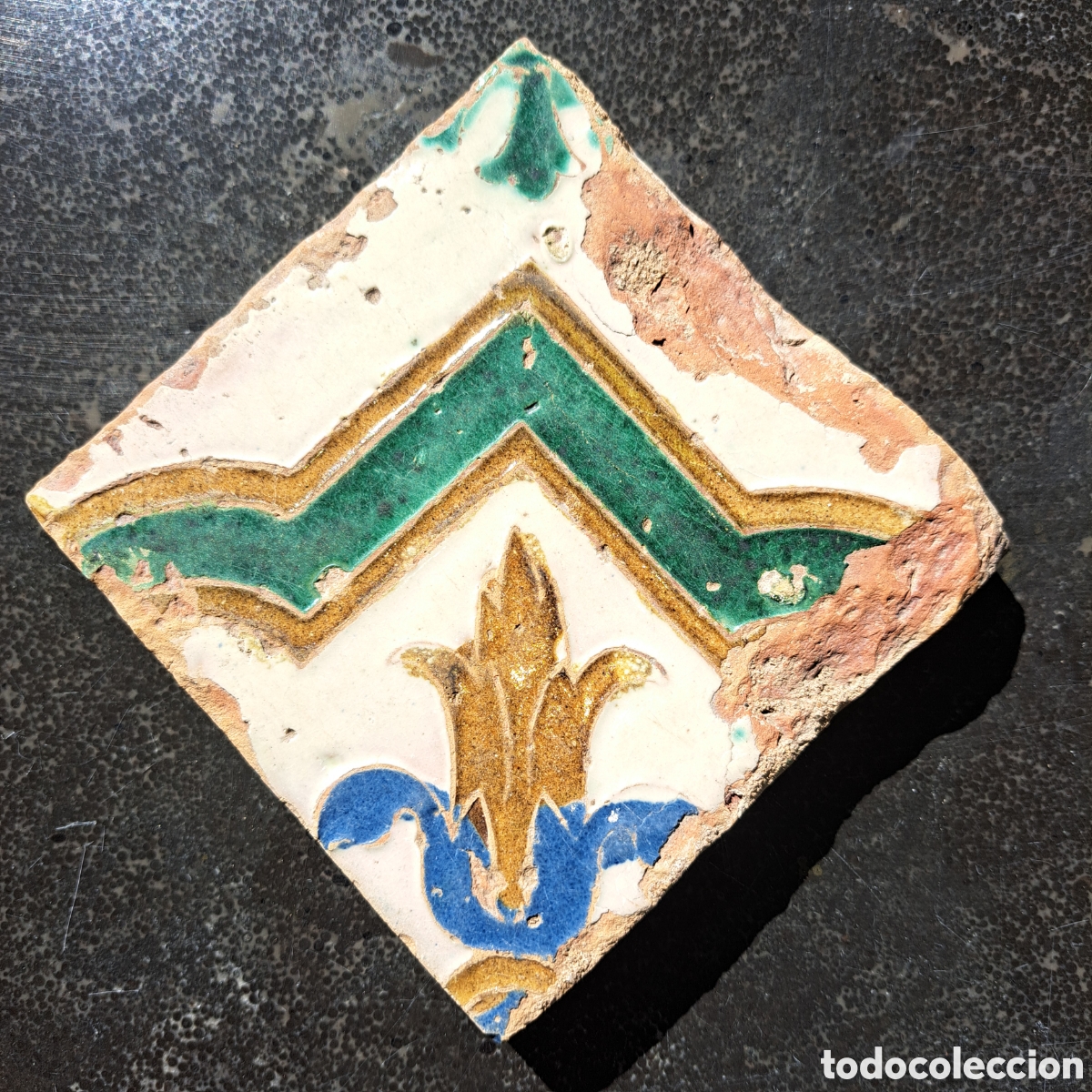 Antig&uuml;edades: Azulejo Siglo XVI. Muel. - Foto 1