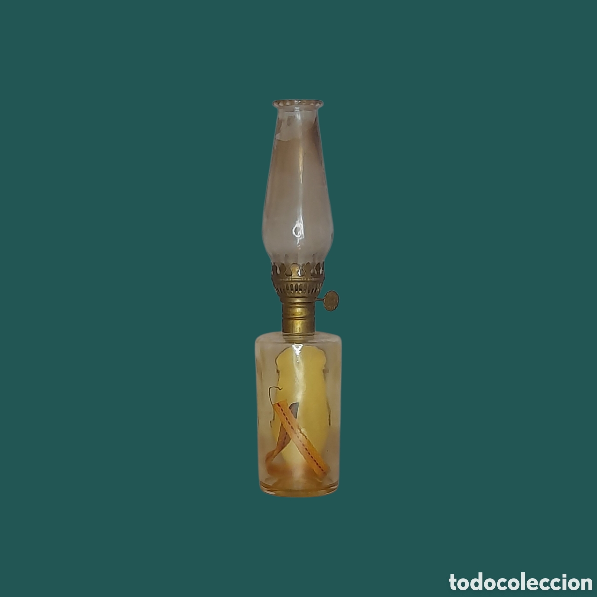 Antig&uuml;edades: L&aacute;mpara de aceite de origen ingl&eacute;s. - Foto 2
