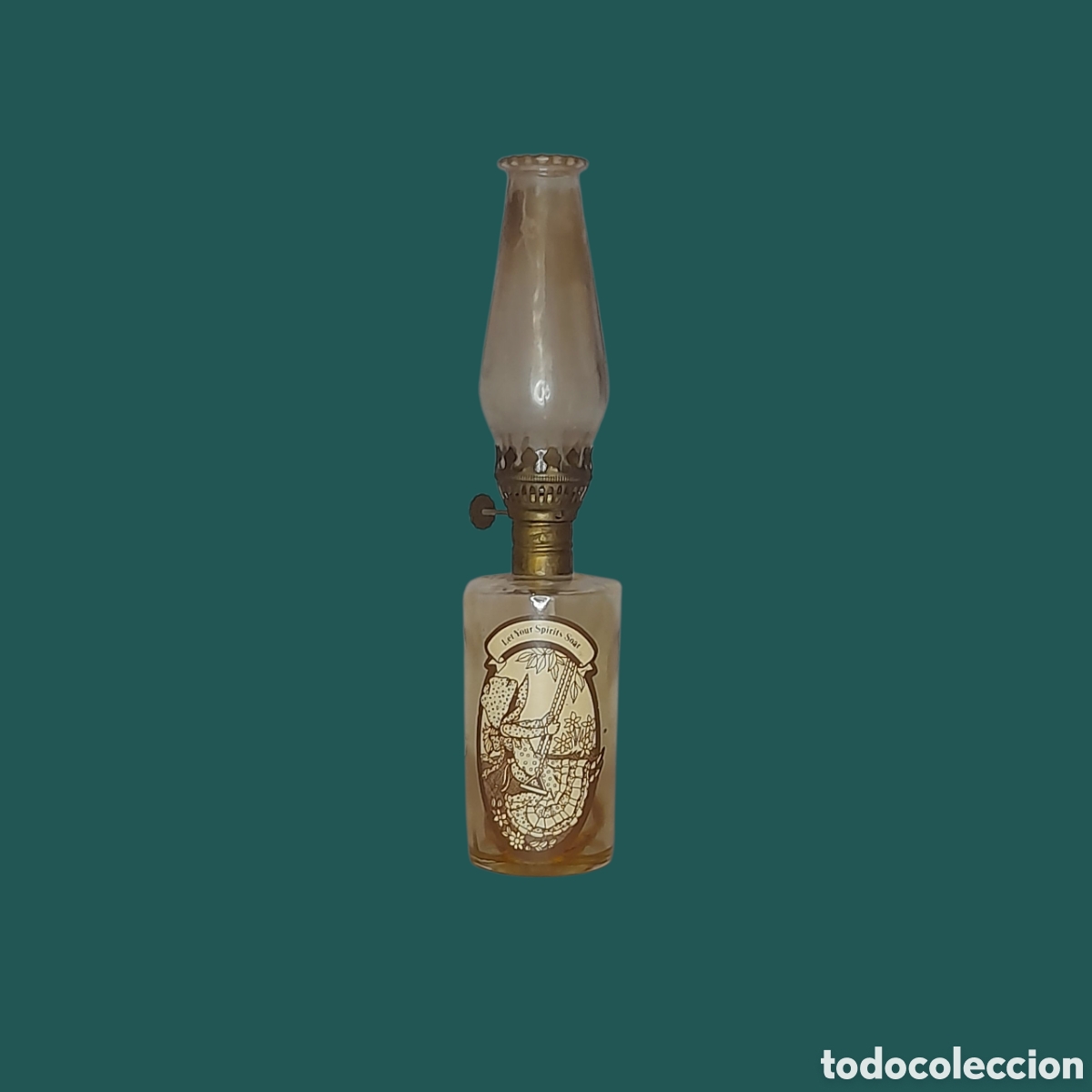 Antig&uuml;edades: L&aacute;mpara de aceite de origen ingl&eacute;s. - Foto 1