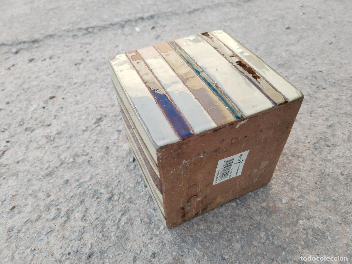 Antig&uuml;edades: macetero de ceramica esmaltada - Foto 5