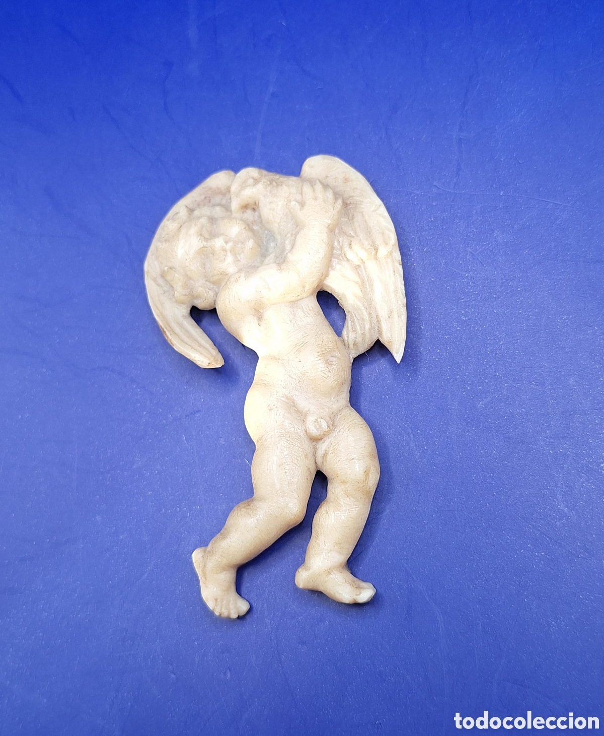 Antig&uuml;edades: Placa Religiosa Ni&ntilde;o - &Aacute;ngel - Querub&iacute;n - - Foto 3