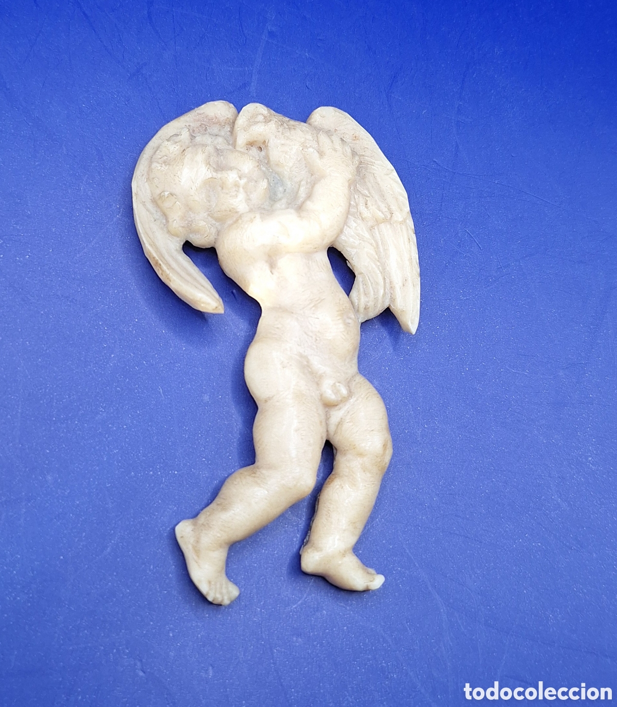 Antig&uuml;edades: Placa Religiosa Ni&ntilde;o - &Aacute;ngel - Querub&iacute;n - - Foto 4