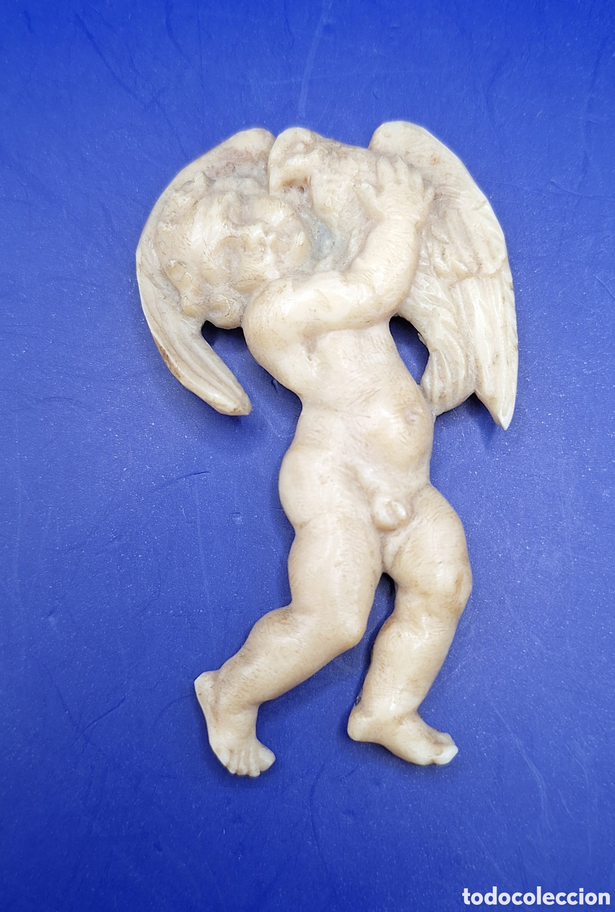 Antig&uuml;edades: Placa Religiosa Ni&ntilde;o - &Aacute;ngel - Querub&iacute;n - - Foto 6