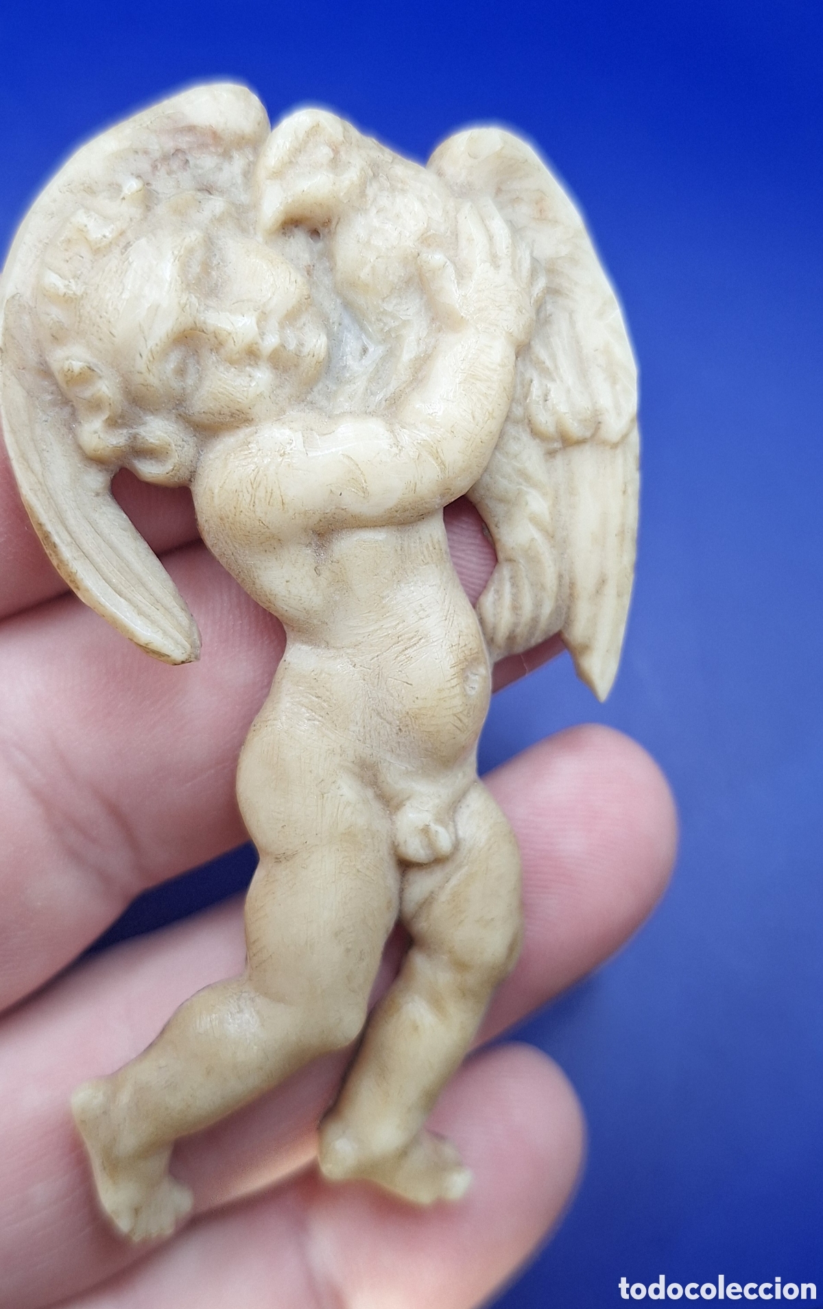 Antig&uuml;edades: Placa Religiosa Ni&ntilde;o - &Aacute;ngel - Querub&iacute;n - - Foto 7