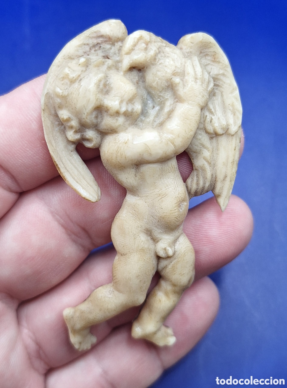 Antig&uuml;edades: Placa Religiosa Ni&ntilde;o - &Aacute;ngel - Querub&iacute;n - - Foto 8