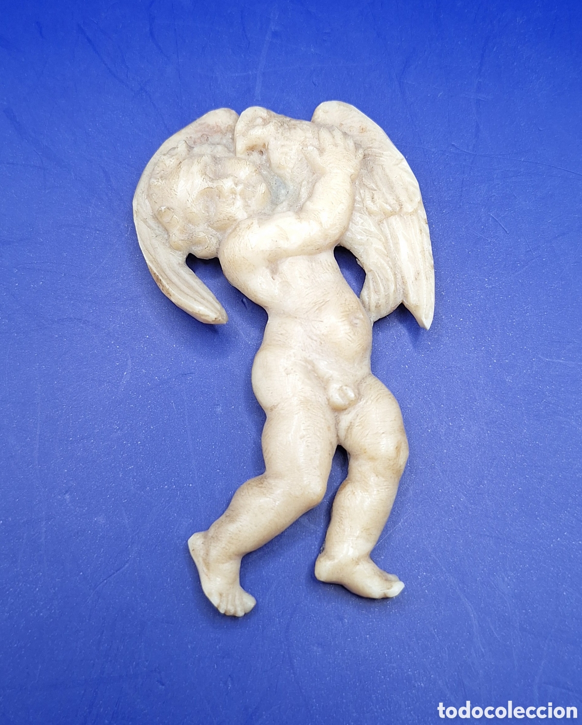 Antig&uuml;edades: Placa Religiosa Ni&ntilde;o - &Aacute;ngel - Querub&iacute;n - - Foto 1
