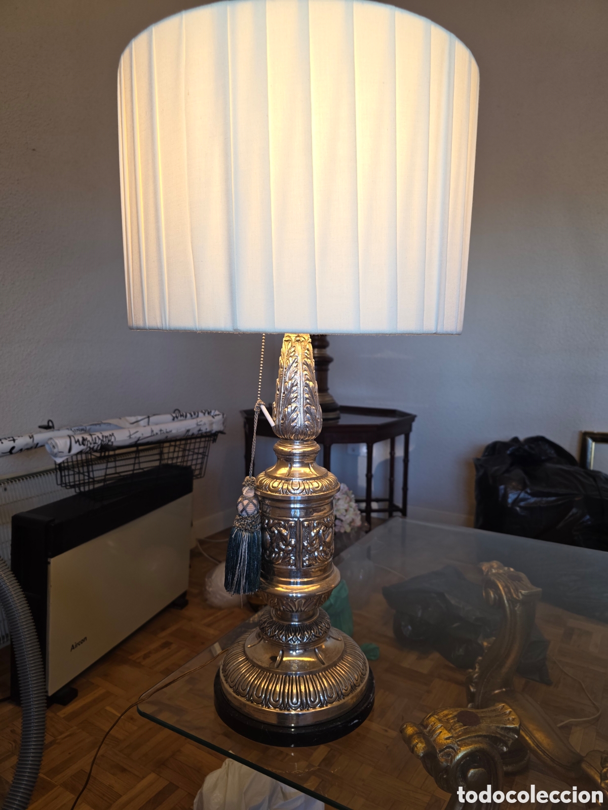 Antig&uuml;edades: Antigua l&aacute;mpara de mesa - Foto 5