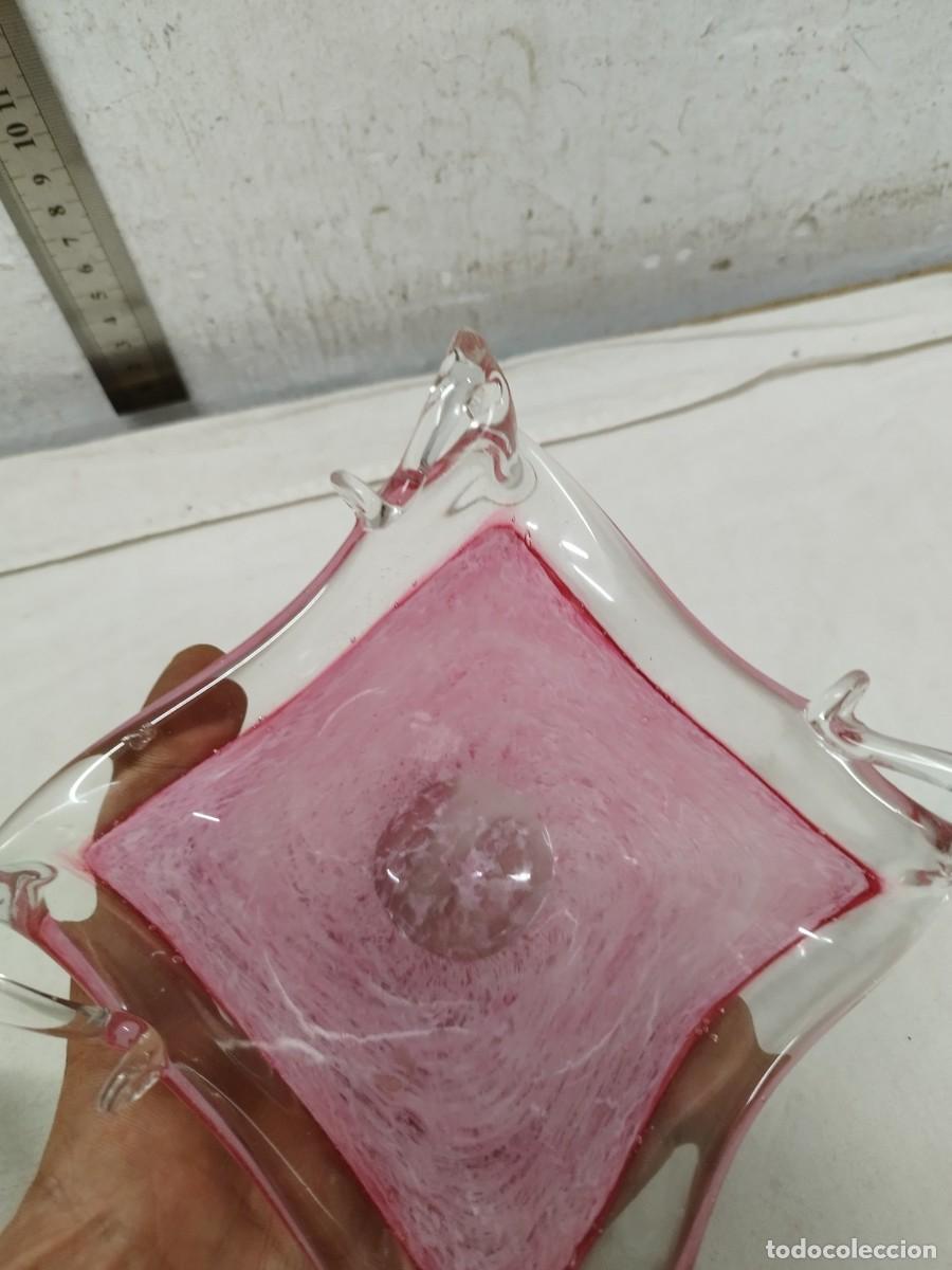 Antig&uuml;edades: Centro de mesa de cristal. Tipo cesto - Foto 3