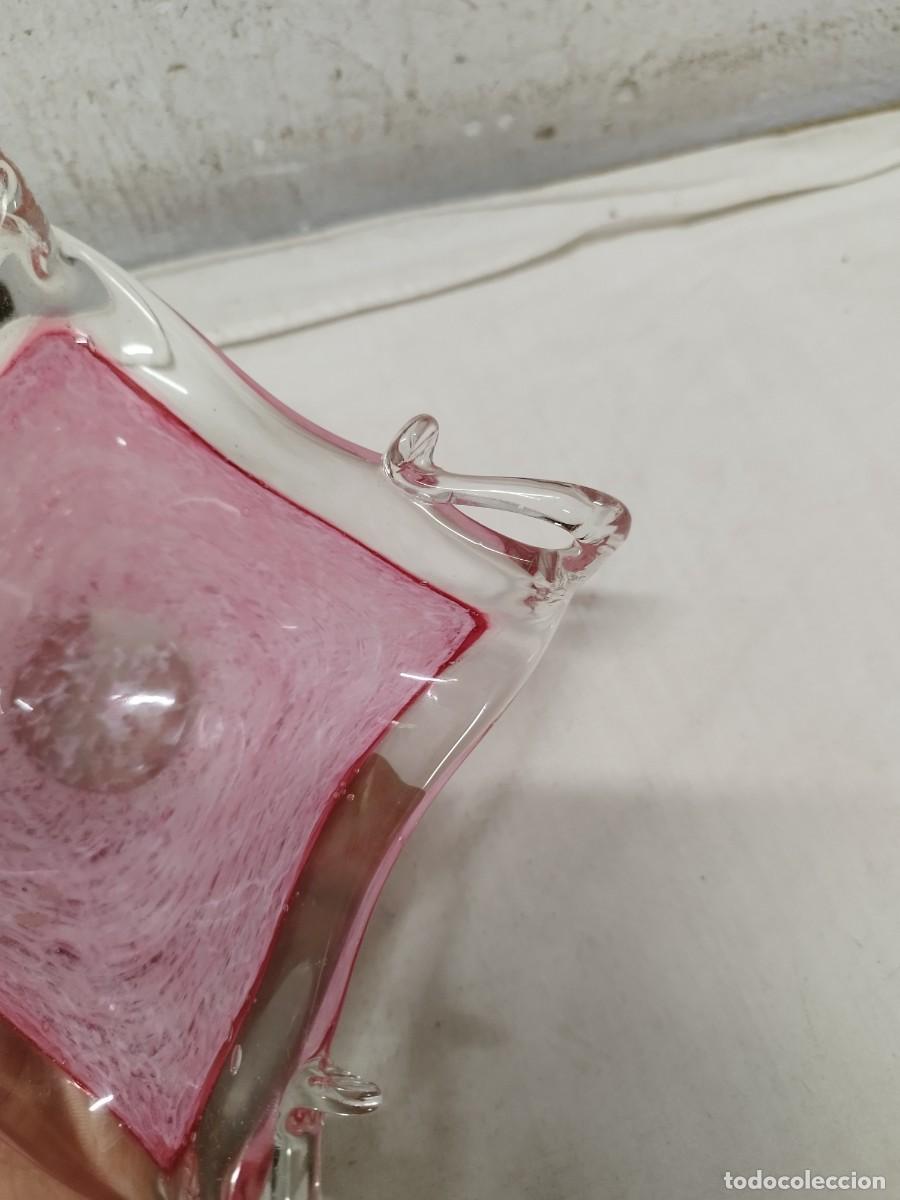 Antig&uuml;edades: Centro de mesa de cristal. Tipo cesto - Foto 4