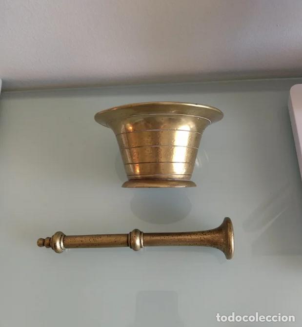 Antig&uuml;edades: Almirez de Bronce con Mortero - Foto 3