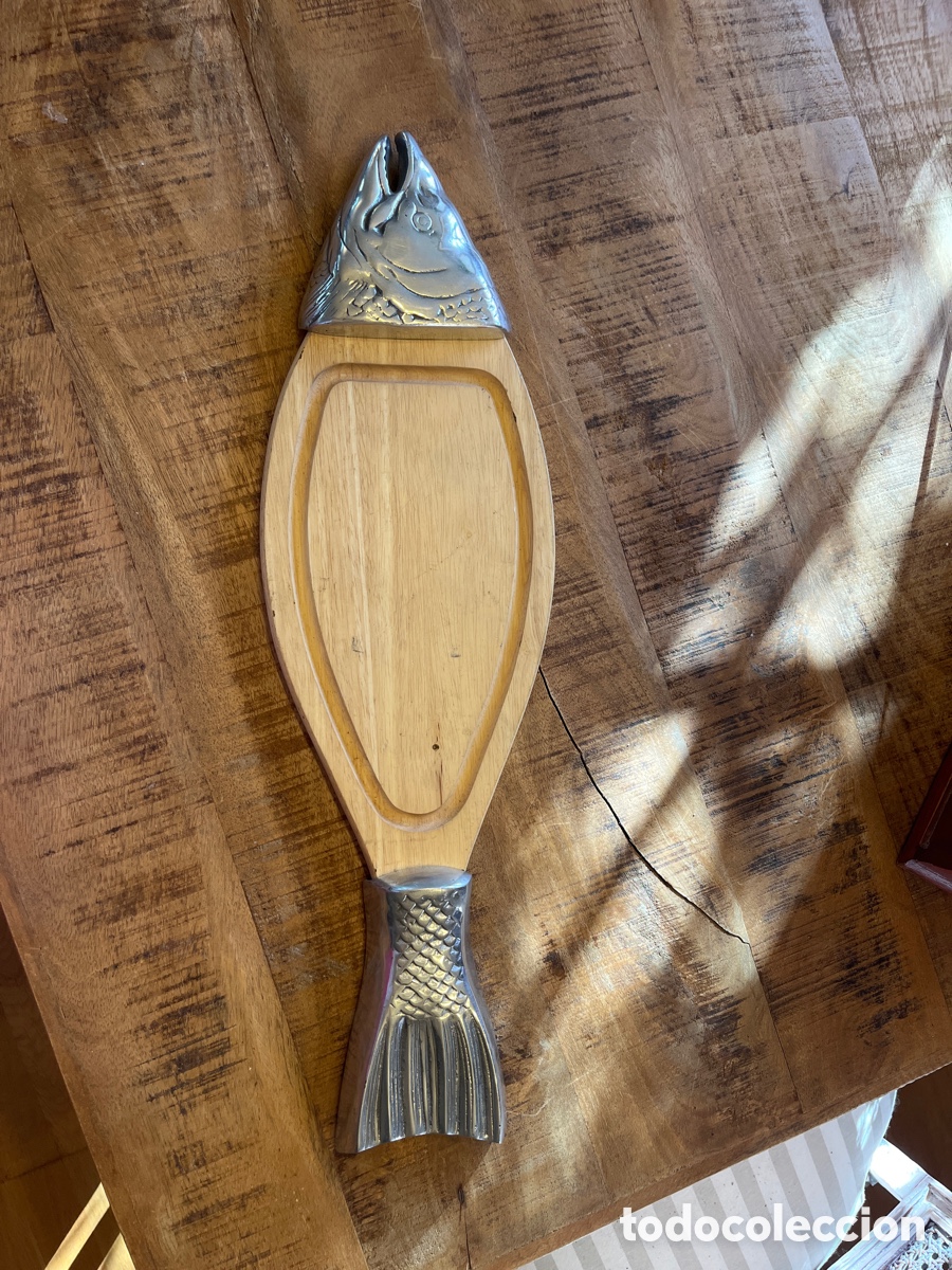 Antig&uuml;edades: Tabla salmonera a&ntilde;os 70 - Foto 2