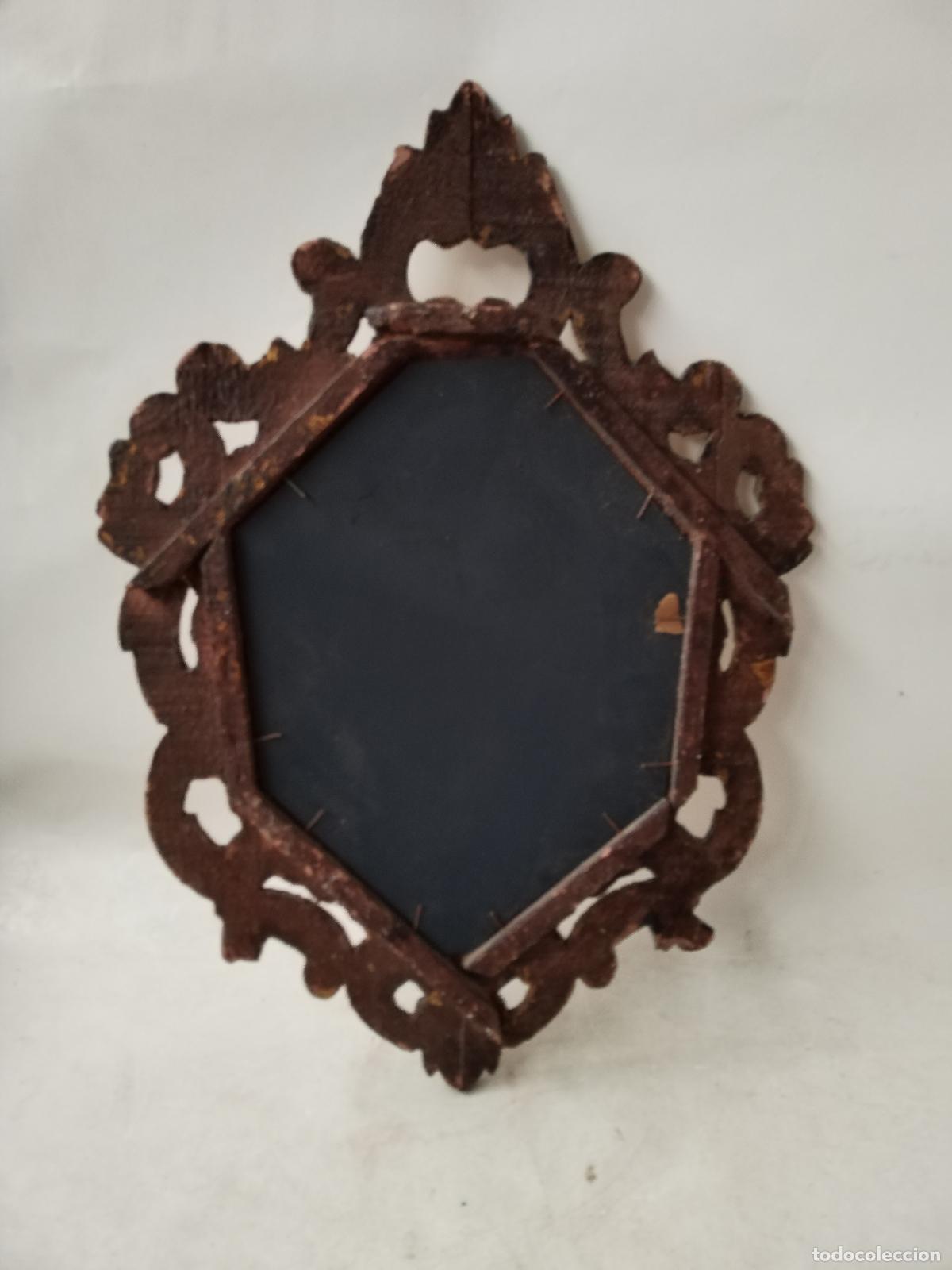 Antig&uuml;edades: espejo antiguo de madera dorada - Foto 3