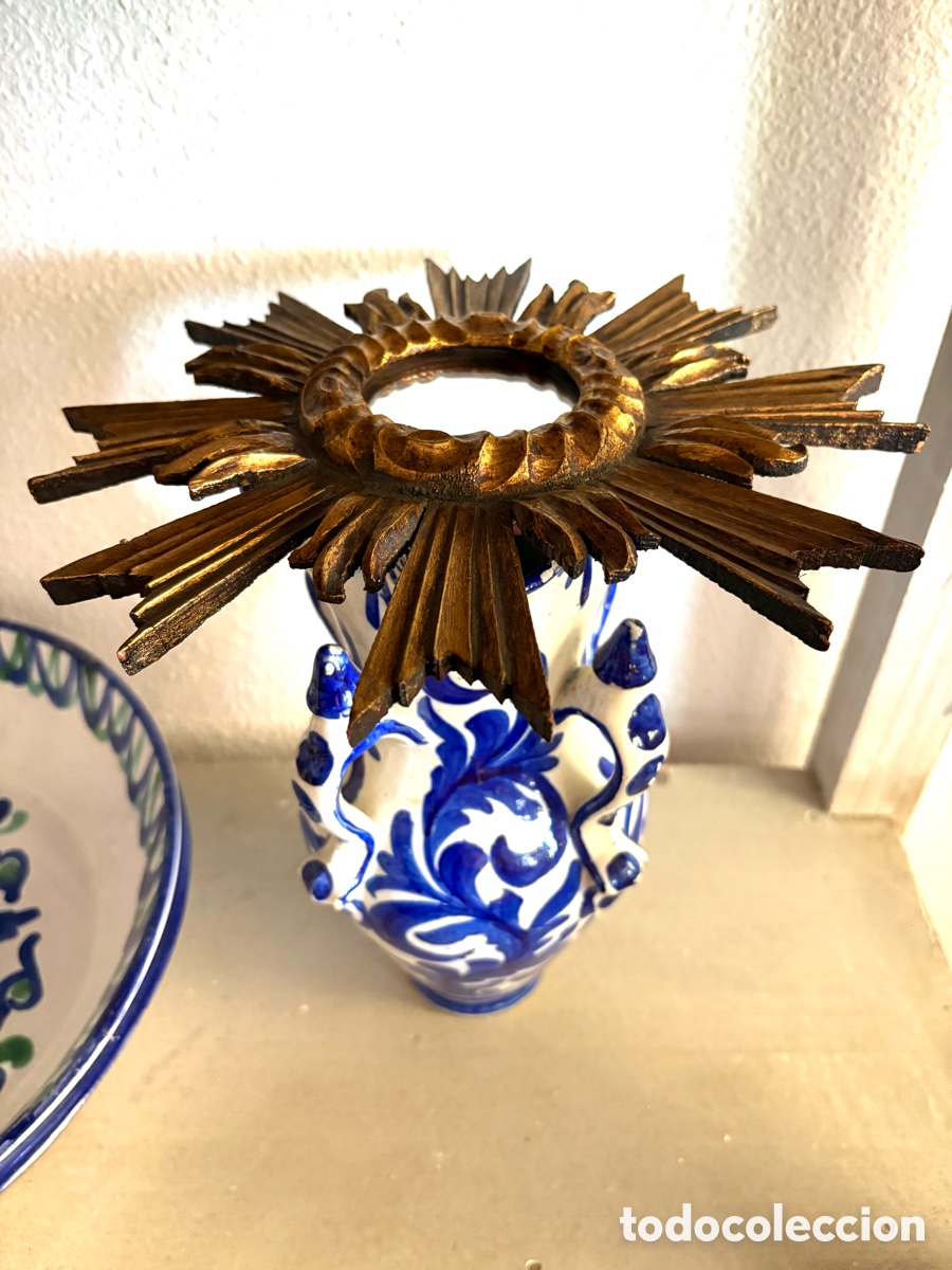 Antig&uuml;edades: ESPEJO SOL MADERA DORADA. - Foto 8