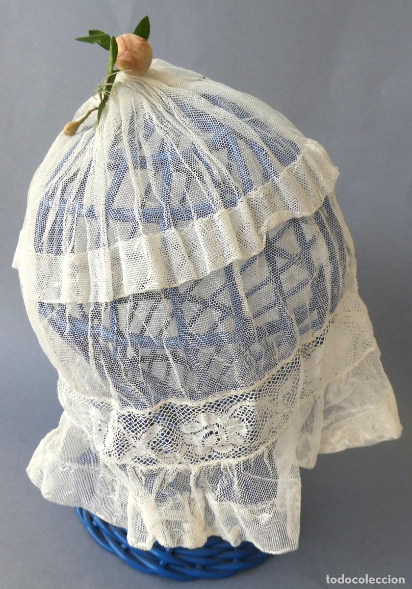 Antig&uuml;edades: ANTIGUO GORRO DE ENCAJE PPIO.S.XX - Foto 1