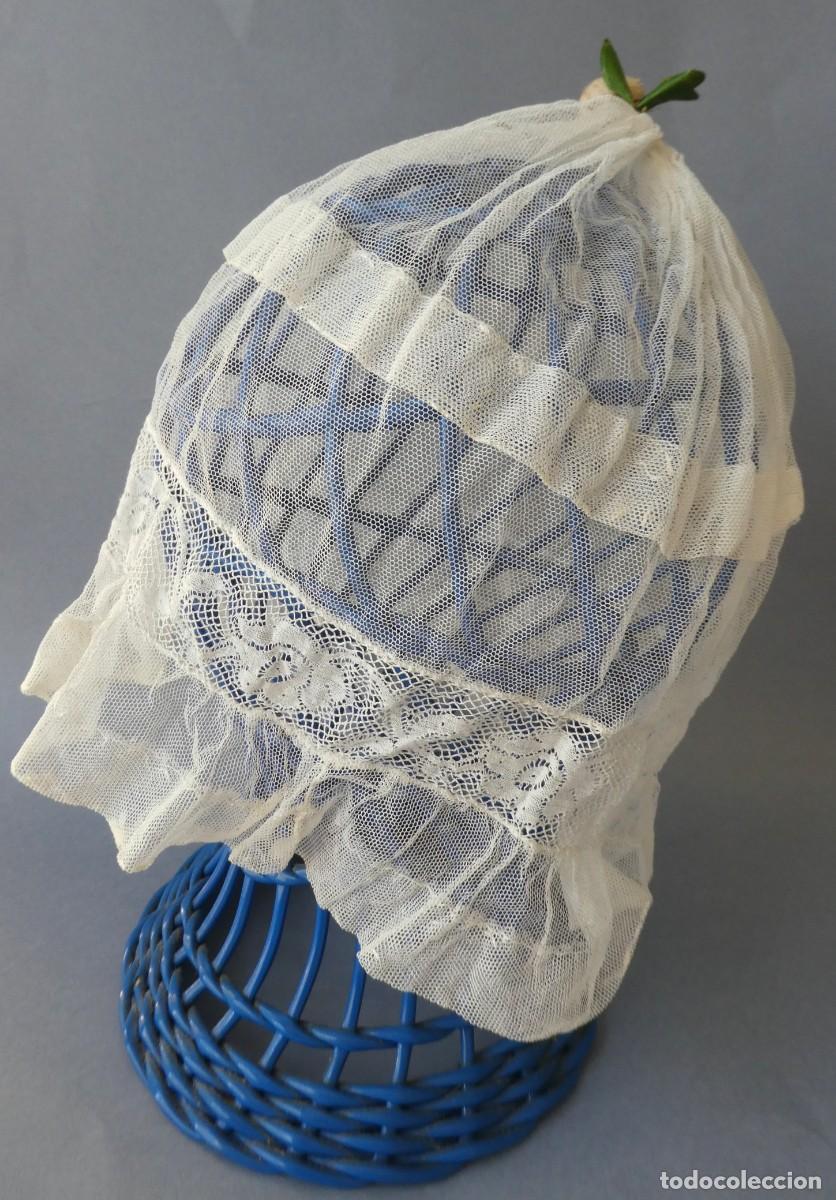Antig&uuml;edades: ANTIGUO GORRO DE ENCAJE PPIO.S.XX - Foto 2