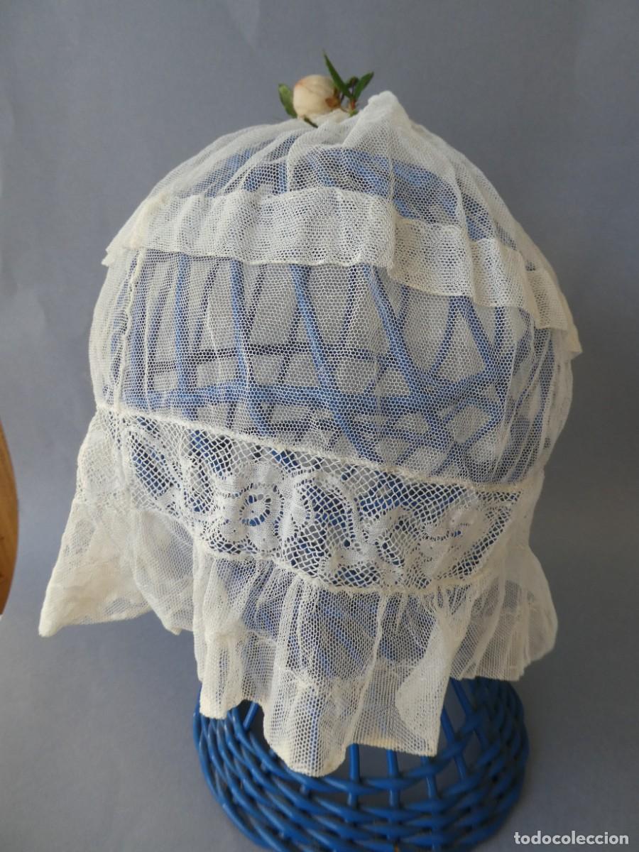 Antig&uuml;edades: ANTIGUO GORRO DE ENCAJE PPIO.S.XX - Foto 4