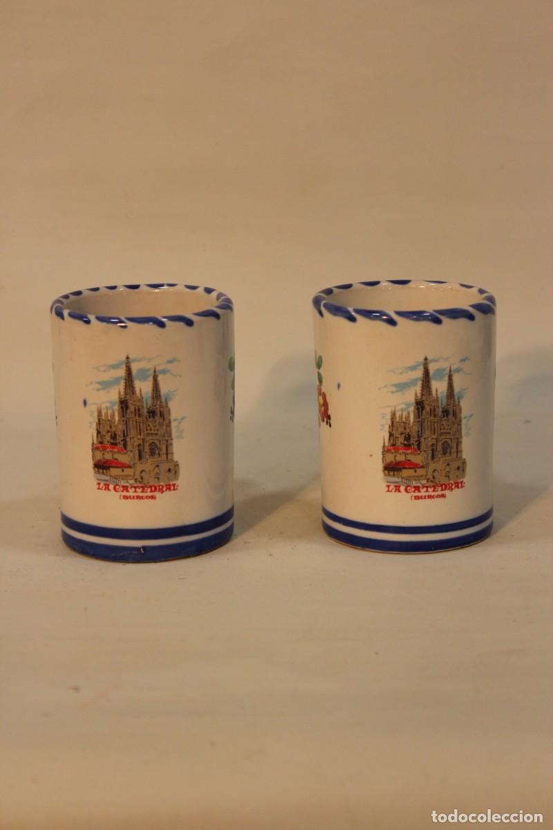 Oggetti Antichi: Juego de tazas decoradas con la catedral de Burgos