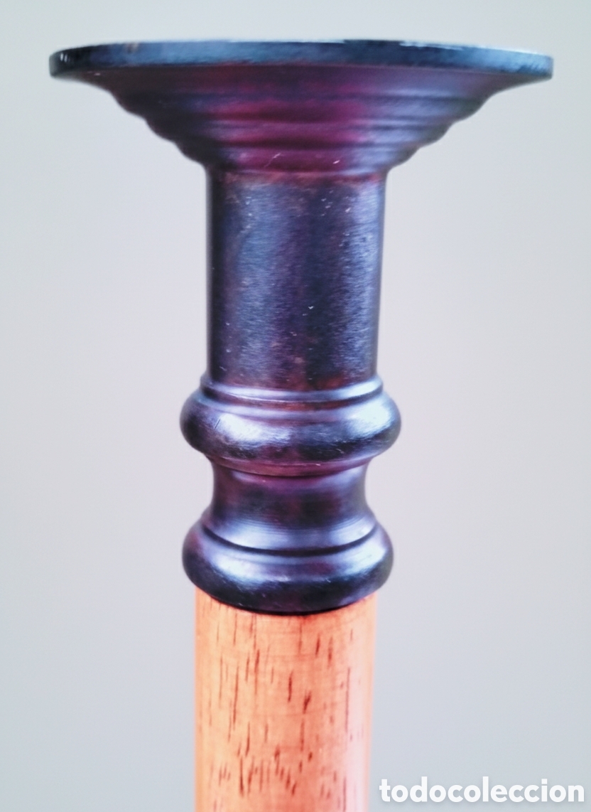 Antig&uuml;edades: CANDELABRO - MADERA BRONCE - COMPRADO EN EL CORTE INGLES - C. 1980 - - Foto 2