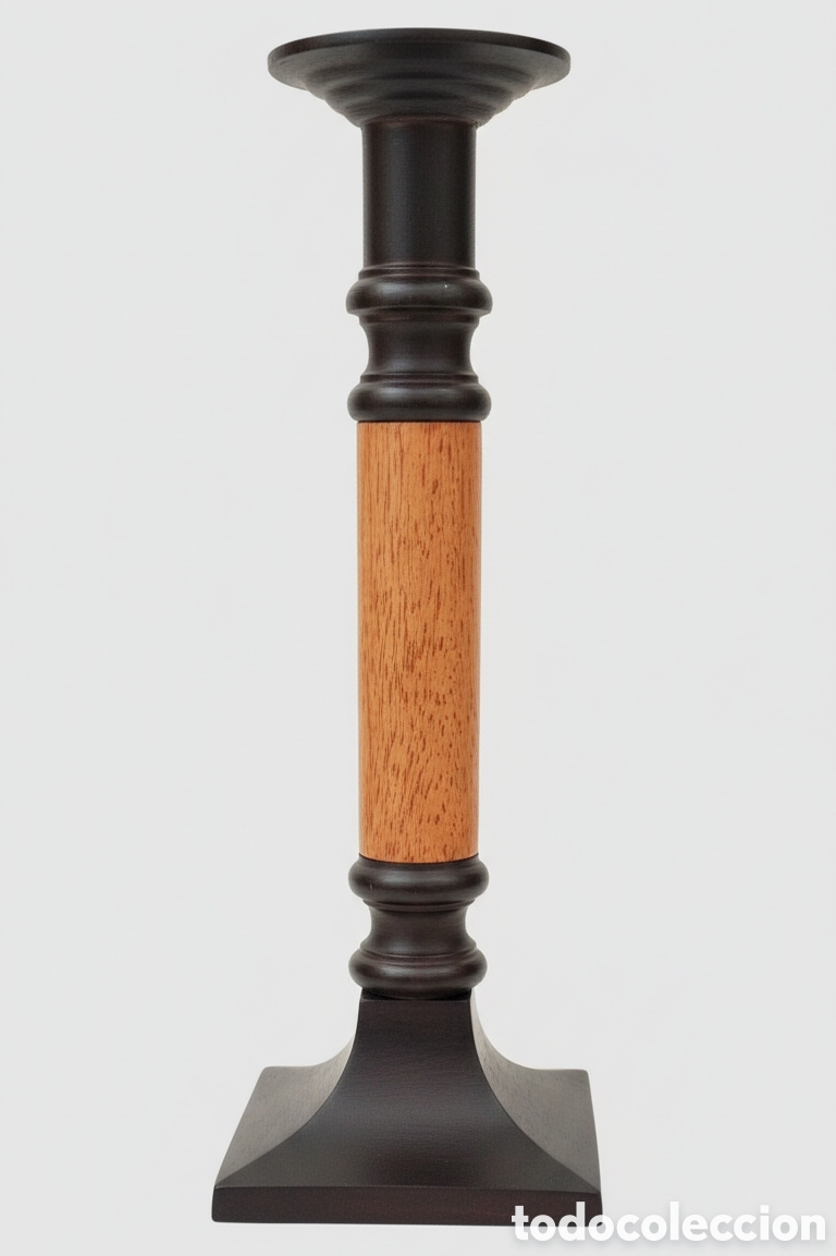 Antig&uuml;edades: CANDELABRO - MADERA BRONCE - COMPRADO EN EL CORTE INGLES - C. 1980 - - Foto 4