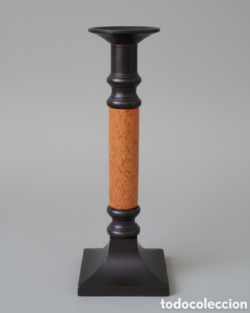 Antig&uuml;edades: CANDELABRO - MADERA BRONCE - COMPRADO EN EL CORTE INGLES - C. 1980 - - Foto 1