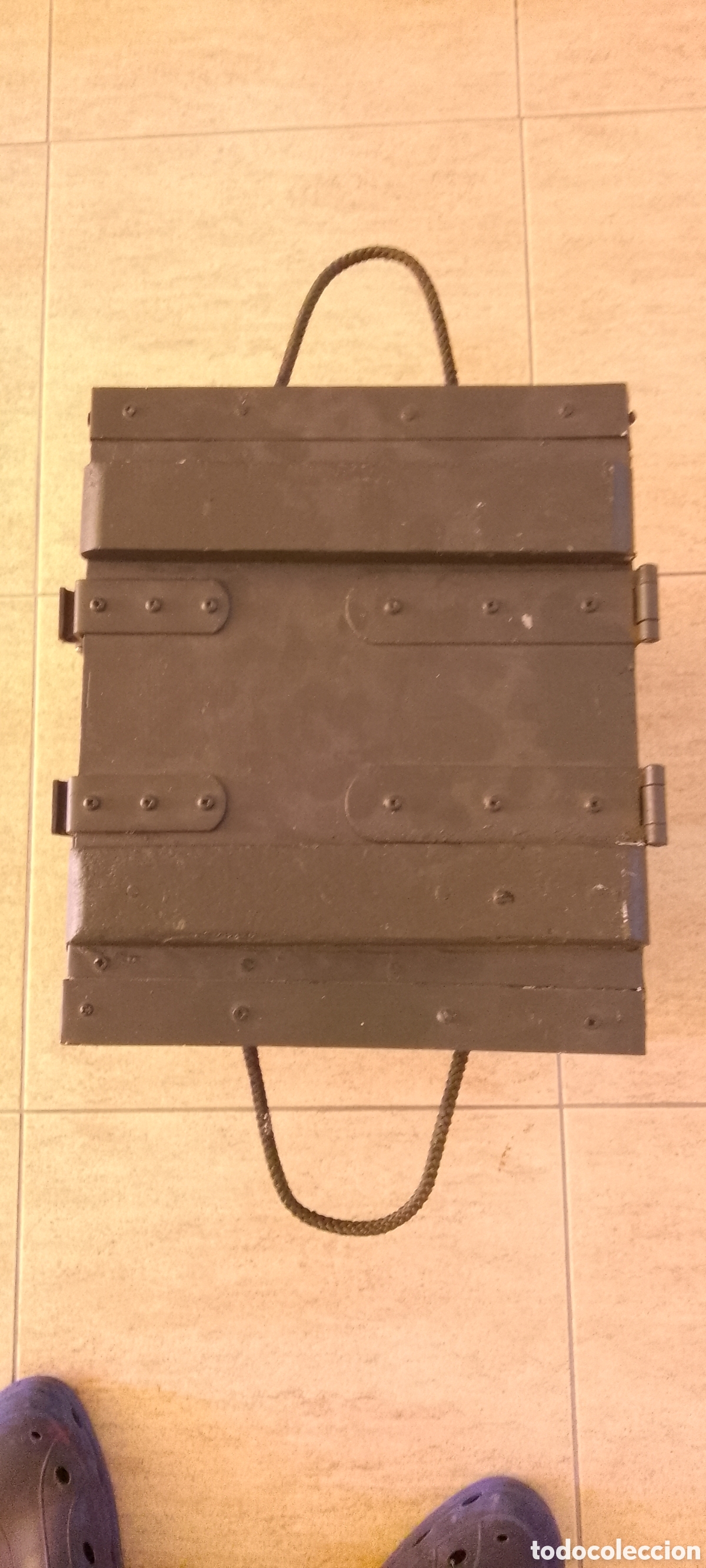 Antig&uuml;edades: Caja de municion militar de madera - Foto 2