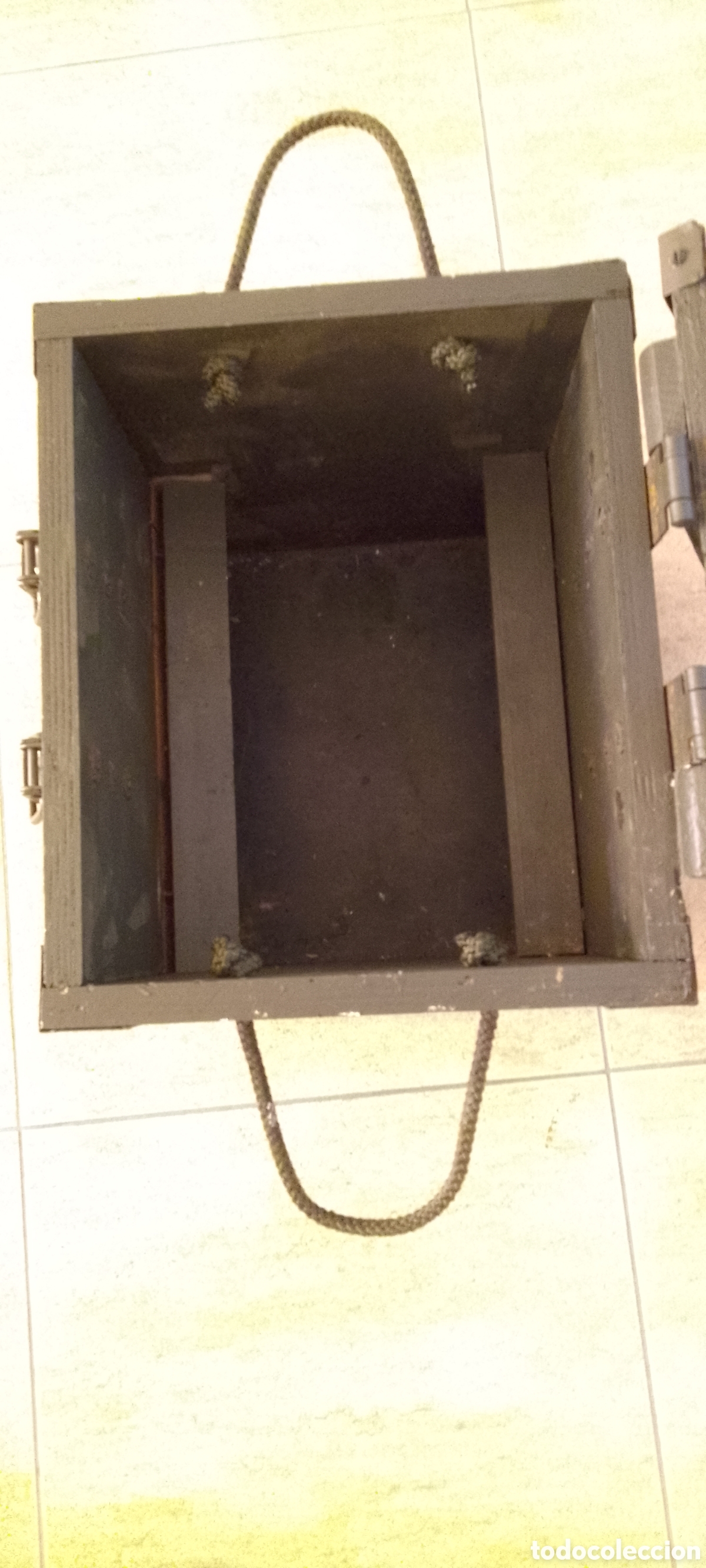 Antig&uuml;edades: Caja de municion militar de madera - Foto 3